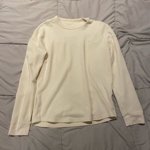 American Eagle Mens Long-Sleeve Off White SuperSoft Size S